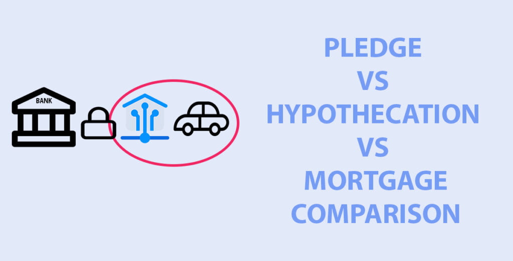 pledge vs hypothecation vs lien vs mortgage vs assignment